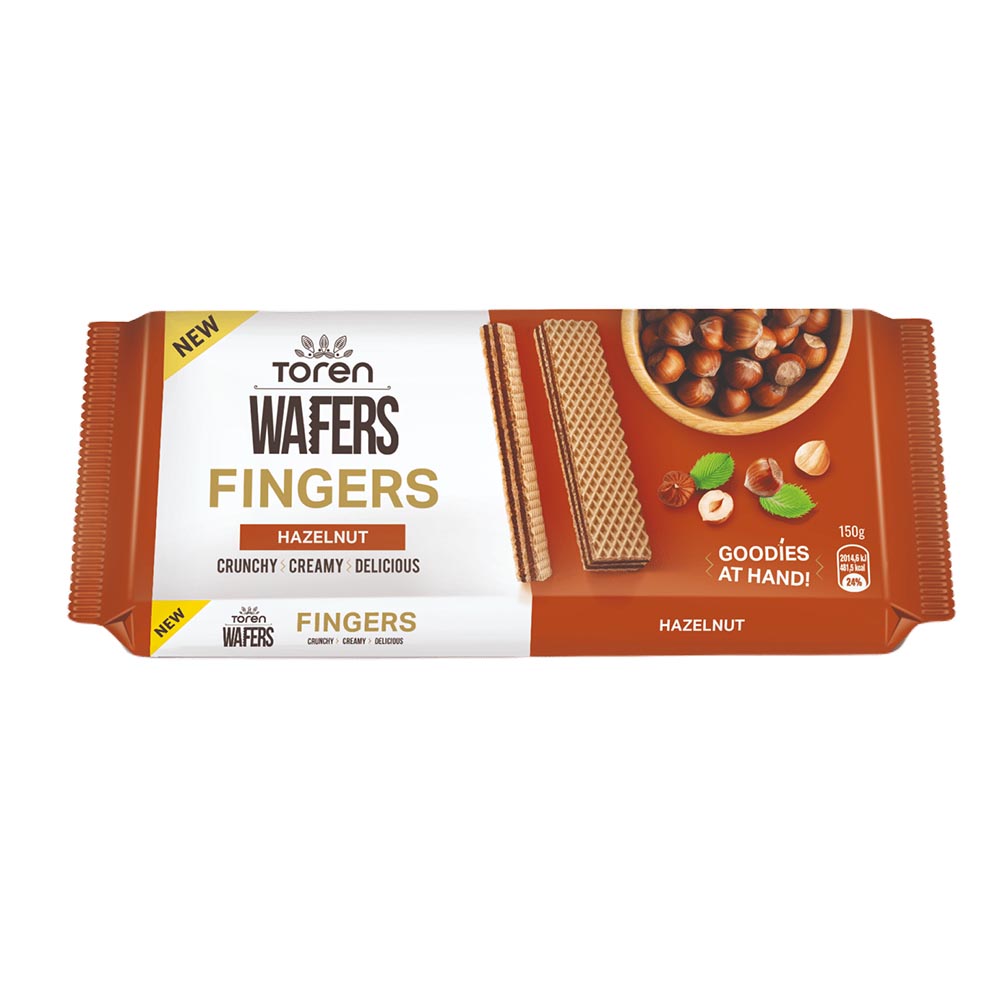 TOREN WAFERS FINGERS Hazelnut CREAM WAFER 140g (24)