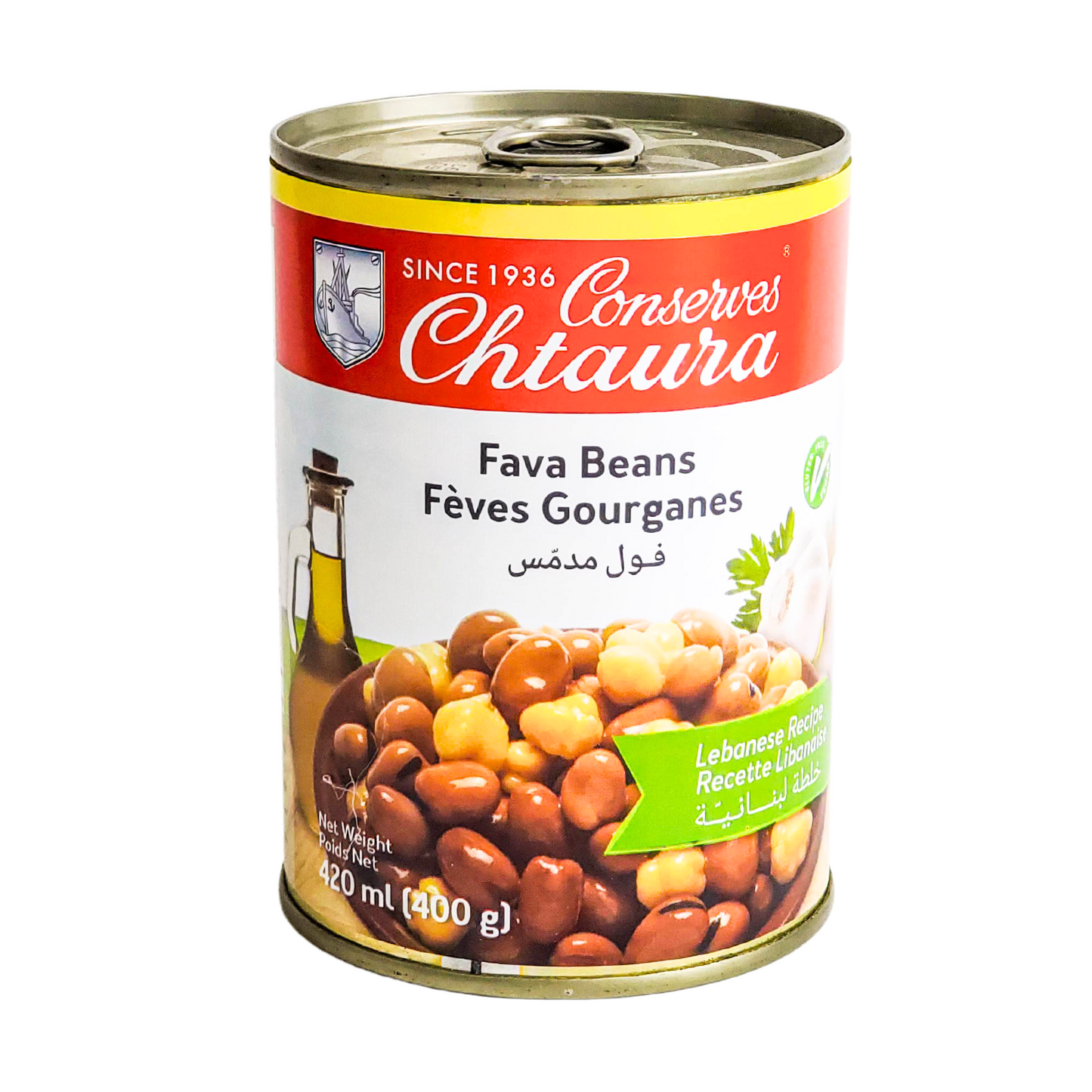 Conserves Chtaura Fava Beans & Chickpeas Canned 400G (24)