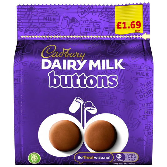 Cadbury Dairy Milk Buttons Bag 85g (10)