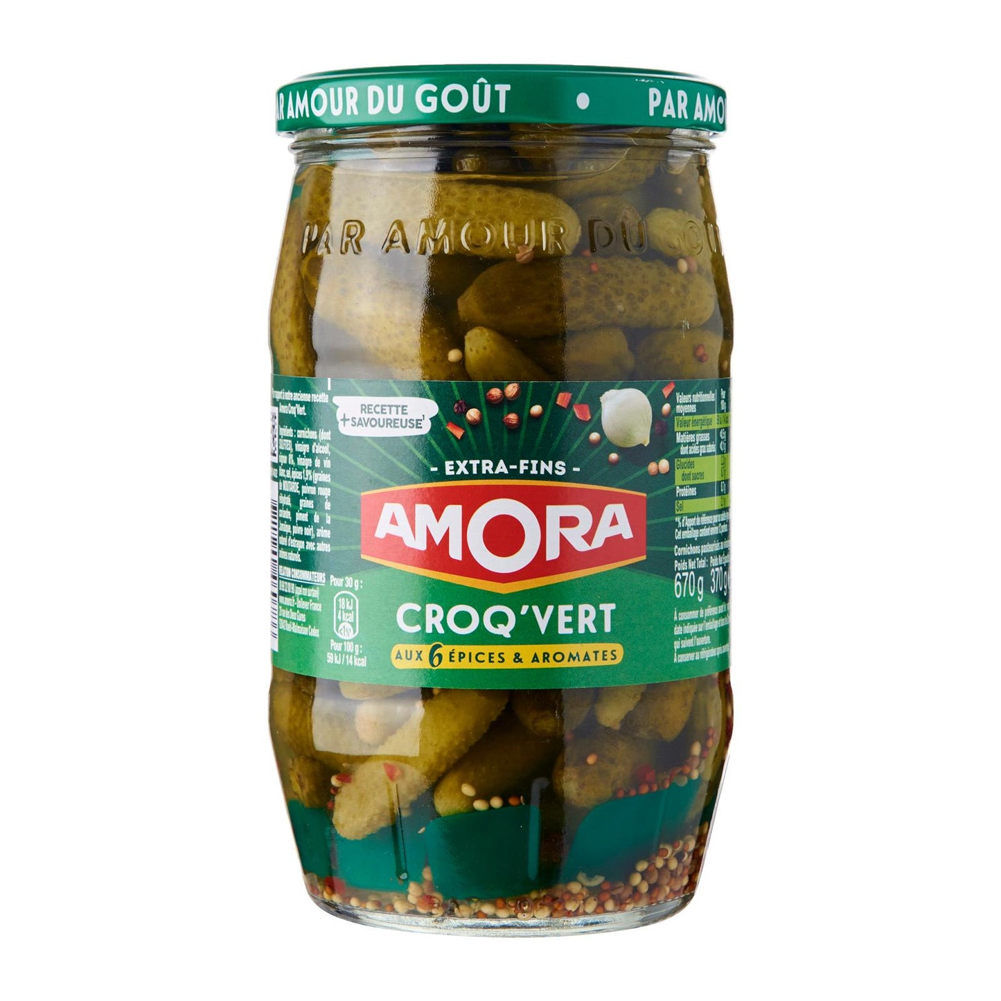 Amora Pickels Croqvert Cornichon 670G (6)