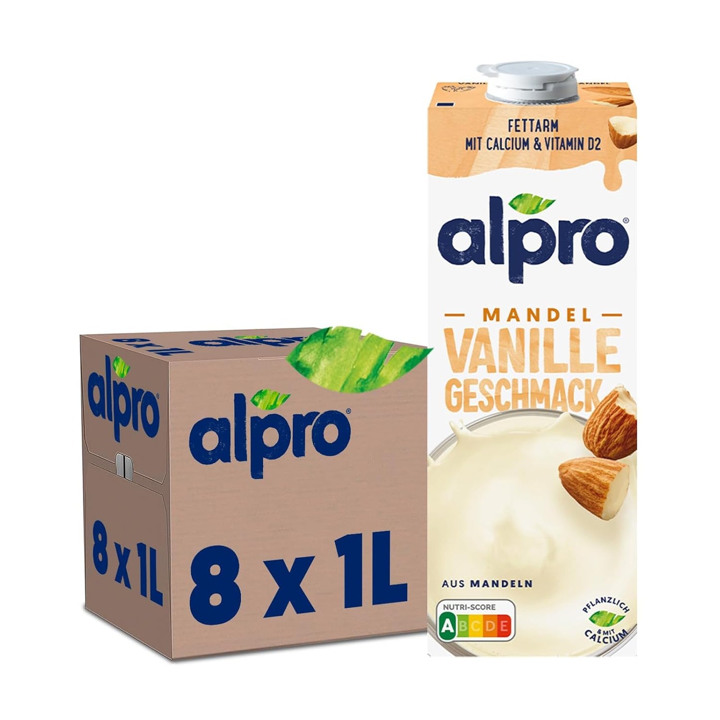 Alpro Milk Almond Drink Vanilla Carton 1L (8)