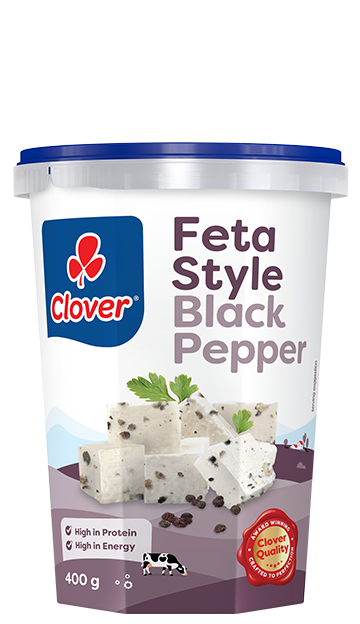 Clover Cheese Feta Black Pepper 400G (12)