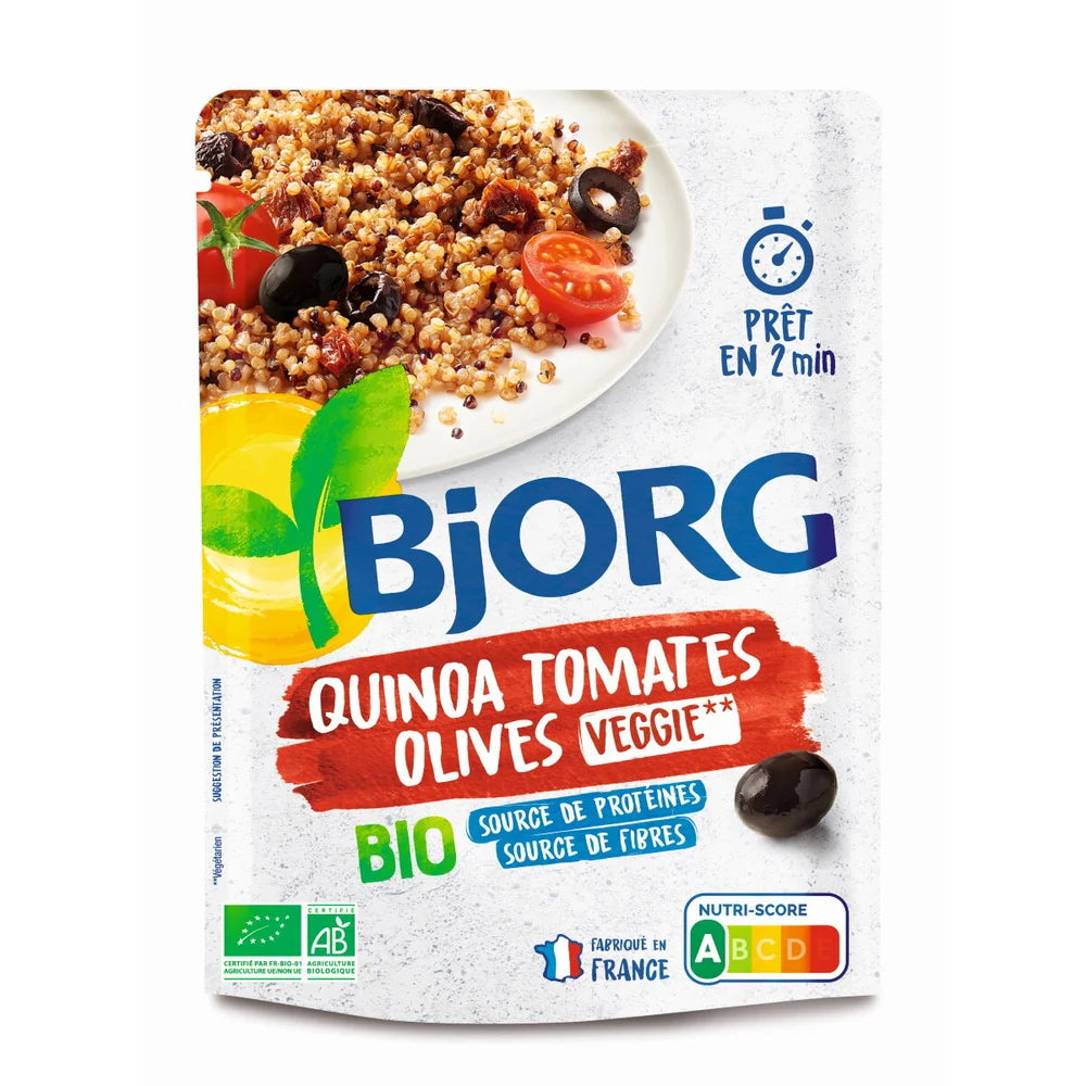 Bjorg Quinoa Tomatoes And Olives Organic Cooked 250G (6)
