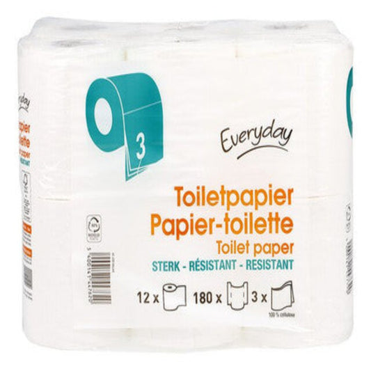 EVERYDAY TOILET PAPER STRONG 3P 180S 12R (4)(40) New