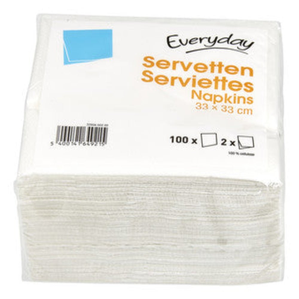 EVERYDAY napkin white 33x33 100pc (12) (28)