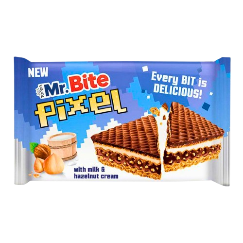 Toren MR. BITE PIXEL WITH MILK & HAZELNUT CREAM WAFER 30g (6x24)(144)