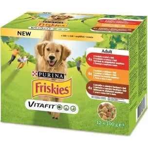 Friskies Dog Food Adult Meat & Vegetables In Jelly 12x85g (6)