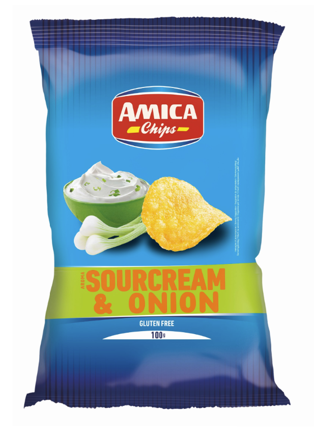 Amica Chips Sour Cream & Onion 100G (20)