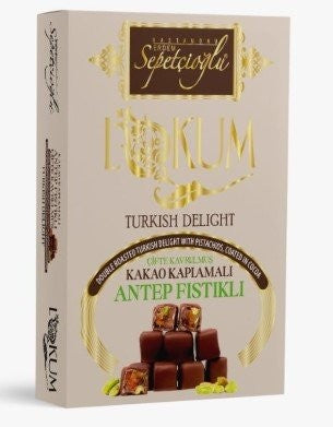 Sepetcioglu Lokum Turkish Delight Chocolate & Pistachio 300g (12)