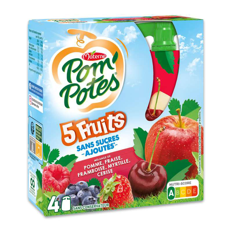 Pompotes Juice 5 Red Fruits 360G (12)
